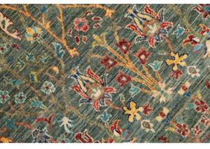 Tappeto Floralia Stilizzato Verde Petrolio Ruggine 202x249 Cm