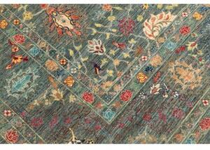 Tappeto Floralia Floreale Verde Petrolio Ruggine 247x299 Cm