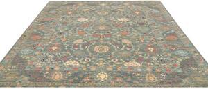 Tappeto Floralia Floreale Verde Petrolio Ruggine 247x299 Cm
