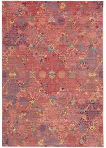 Tappeto Floralia Stilizzato Rosso Multicolore 204x296 Cm
