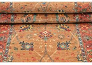 Tappeto Floralia Stilizzato Terracotta Blu Petrolio Corsia 82x267 Cm