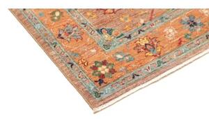 Tappeto Floralia Floreale Arancione Azzurro Corsia 80x295 Cm