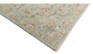 Tappeto Floralia Floreale Celeste Rosso Corallo 308x423 Cm