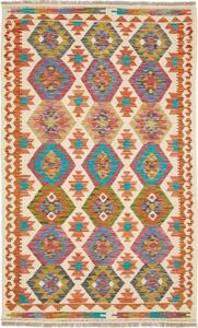 Tappeto Kilim Geometrico Avorio Multicolore 120x196 Cm