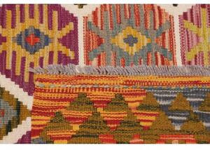 Tappeto Kilim Geometrico Marrone Multicolore 121x185 Cm