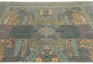 Tappeto Floralia Stilizzato Grigio Scuro Blu 248x308 Cm