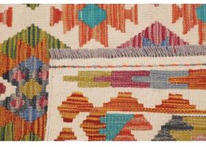 Tappeto Kilim Geometrico Avorio Multicolore 120x196 Cm