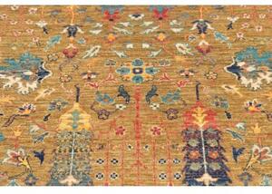 Tappeto Floralia Floreale Becco Di Passero Blu Petrolio Corsia 81x299 Cm