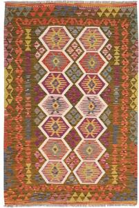 Tappeto Kilim Geometrico Marrone Multicolore 121x185 Cm