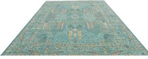 Tappeto Floralia Floreale Verde Petrolio Beige 247x302 Cm