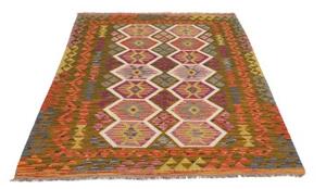 Tappeto Kilim Geometrico Marrone Multicolore 121x185 Cm