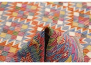 Tappeto Kilim Geometrico Multicolore Azzurro 172x247 Cm