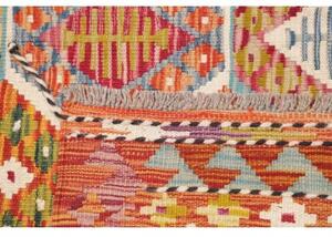 Tappeto Kilim Geometrico Rosso Multicolore 173x250 Cm