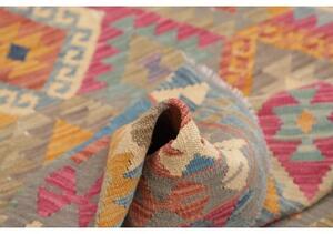 Tappeto Kilim Geometrico Multicolore Grigio 126x180 Cm