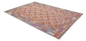Tappeto Kilim Geometrico Multicolore Azzurro 172x247 Cm