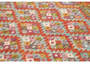 Tappeto Kilim Geometrico Rosso Terracotta Multicolore 175x240 Cm