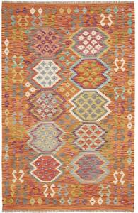 Tappeto Kilim Stilizzato Arancione Multicolore 125x196 Cm