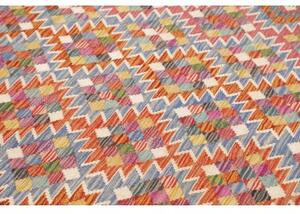 Tappeto Kilim Geometrico Multicolore Azzurro 172x247 Cm