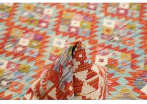 Tappeto Kilim Geometrico Rosso Terracotta Multicolore 175x240 Cm