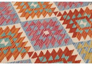 Tappeto Kilim Stilizzato Azzurro Multicolore 127x197 Cm