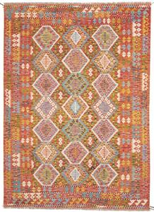 Tappeto Kilim Geometrico Rosso Multicolore 173x250 Cm