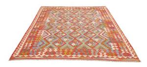 Tappeto Kilim Geometrico Rosso Terracotta Multicolore 175x240 Cm