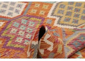 Tappeto Kilim Stilizzato Arancione Multicolore 125x196 Cm
