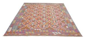 Tappeto Kilim Geometrico Multicolore Azzurro 172x247 Cm