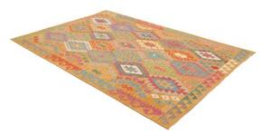 Tappeto Kilim Geometrico Ocra Multicolore 175x245 Cm