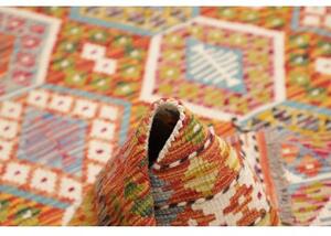 Tappeto Kilim Geometrico Rosso Multicolore 173x250 Cm