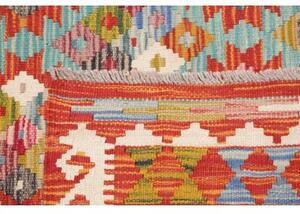 Tappeto Kilim Geometrico Rosso Terracotta Multicolore 175x240 Cm