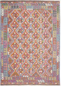Tappeto Kilim Geometrico Multicolore Azzurro 172x247 Cm