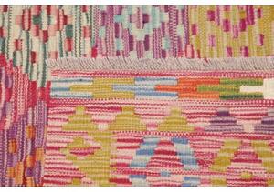 Tappeto Kilim Geometrico Rosso Avorio 180x247 Cm