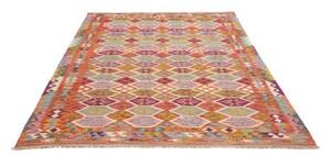 Tappeto Kilim Geometrico Terracotta Azzurro 176x257 Cm