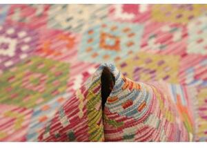 Tappeto Kilim Geometrico Rosso Avorio 180x247 Cm
