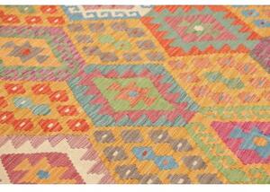 Tappeto Kilim Geometrico Ocra Multicolore 180x243 Cm