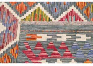 Tappeto Kilim Geometrico Grigio Multicolore 183x250 Cm