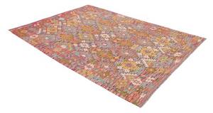 Tappeto Kilim Geometrico Rosso Azzurro 183x244 Cm