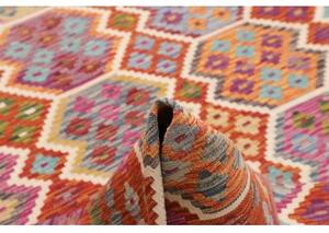 Tappeto Kilim Stilizzato Ruggine Multicolore 203x309 Cm