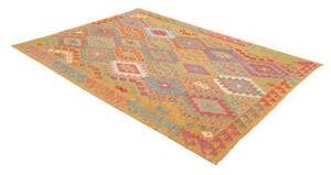 Tappeto Kilim Geometrico Ocra Multicolore 180x243 Cm