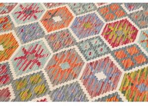 Tappeto Kilim Geometrico Grigio Multicolore 183x250 Cm