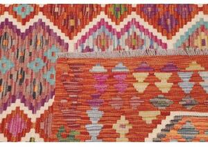 Tappeto Kilim Stilizzato Ruggine Multicolore 203x309 Cm