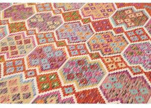 Tappeto Kilim Stilizzato Ruggine Multicolore 203x309 Cm