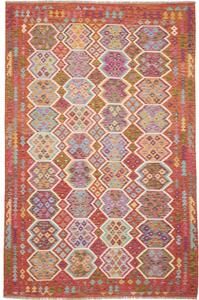Tappeto Kilim Stilizzato Ruggine Multicolore 203x309 Cm