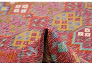 Tappeto Kilim Stilizzato Rosso Multicolore 249x350 Cm
