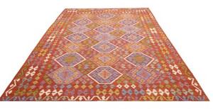 Tappeto Kilim Geometrico Ruggine Multicolore 204x299 Cm