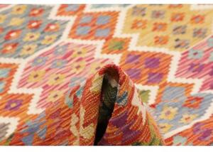 Tappeto Kilim Stilizzato Arancione Multicolore 205x292 Cm