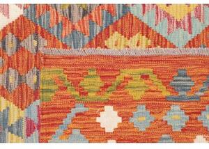 Tappeto Kilim Geometrico Arancione Beige 207x294 Cm