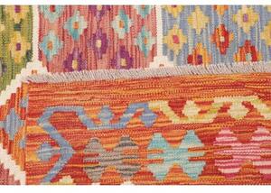 Tappeto Kilim Stilizzato Arancione Multicolore 205x292 Cm