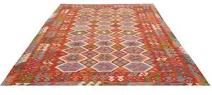 Tappeto Kilim Geometrico Rosso Multicolore 207x300 Cm